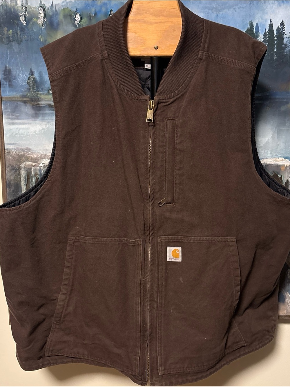 Carhartt Dark Brown Men's Rugged Work Vest